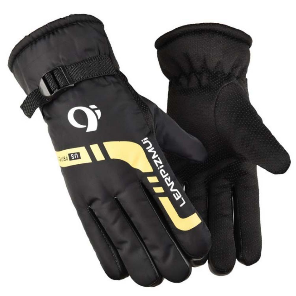 Autumn and winter ski warm motorcycle fleece windshield cold outdoor riding driving men's gloves