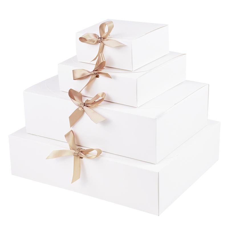 

5Pcs White Kraft Paper Gift Box Wedding Birthday Party Hnadmade Cookie Candy Storage Packaging Box Christmas Decoration for Home 11.5x11.5x5cm белый