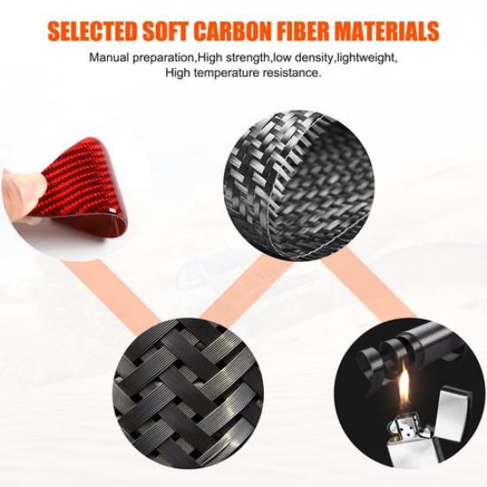 Red Carbon Fiber Headlight Washer Trim Sticker for Subaru Crosstrek 2024+