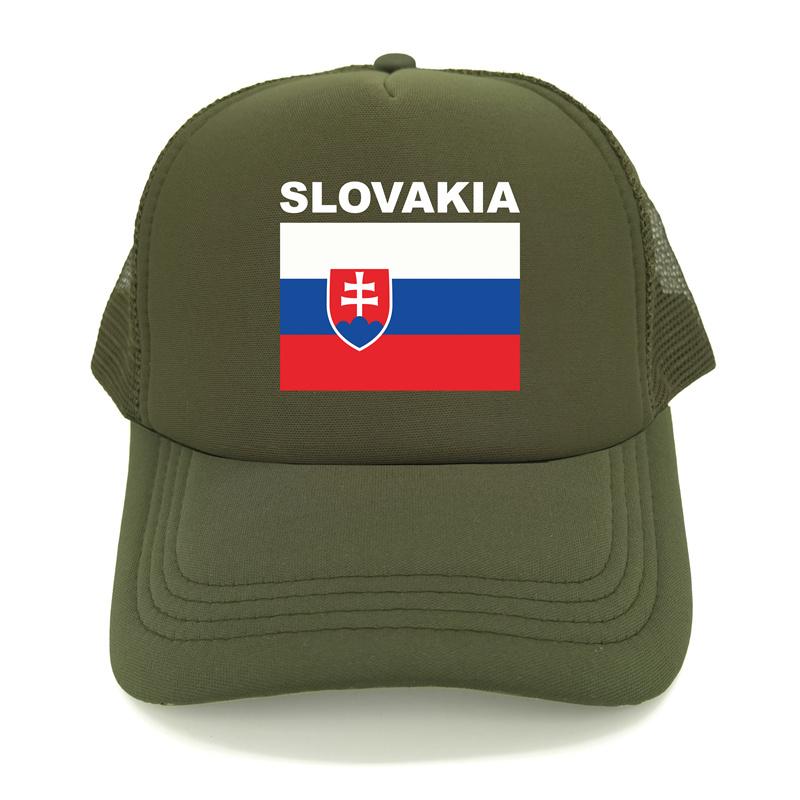 Slovakia Trucker Cap Summer Unisex Cool Country Flag Hat Baseball Caps Unisex Outdoor Mesh Net Caps
