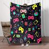 Video Game Element Controller Pattern Blanket Warm Soft for Sofa Bed Home Travel Camping Blanket All Seasons Luxury Gifts