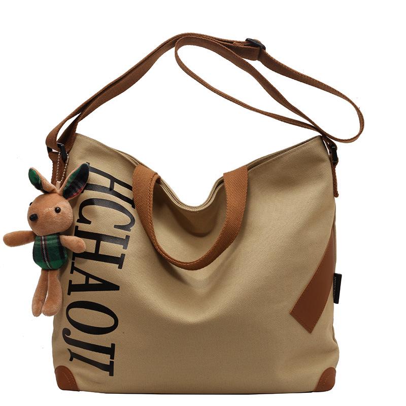 Women s Large Capacity Versatile Canvas Tote - Casual, Single Shoulder or Crossbody Mommy Bag
