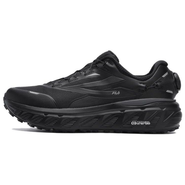 Fila Boa Explorer Mesh Fabric Tpu Versatile Comfortable Simple Durable Resilient Grip Low Top Outdoor Functional Shoes Men Sneaker Black A12M341201FBA