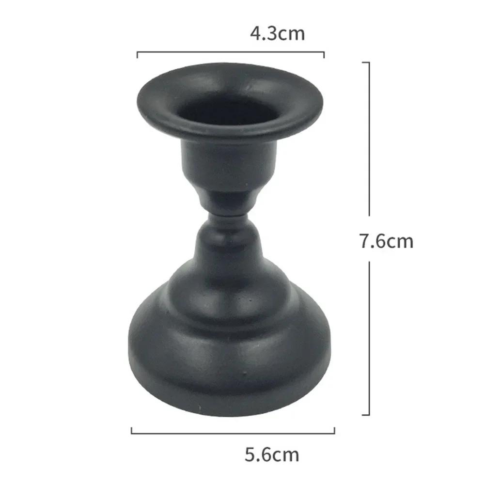 Vintage Metal Candlestick Candle Holders Pillar Iron Art Candlestick for Wedding Party Decor Mini Retro Candle Stick Stand