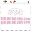 Pack of 24 Seasonal False Nail Snowflake Pattern Pink White Color Easy to Apply Fake Nail for Parties Weddings