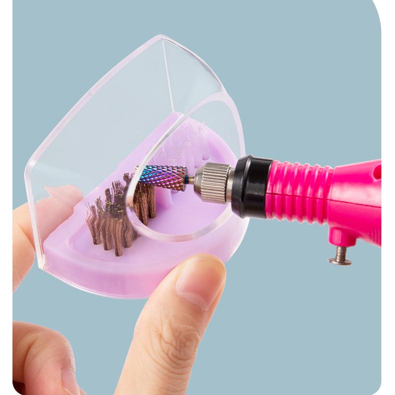 30 Holes Nail Art Drill Bits Storage Box Milling Cutter Showing Shelf Nail Tools Holder Display Electric Drill Bits Organizer