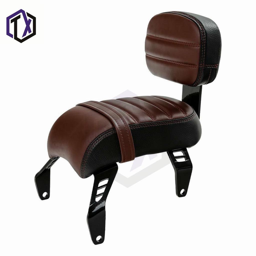 Almofada do Assento Dianteiro Bobber Indiano e Encosto Adicional para Assento de Passageiro Traseiro