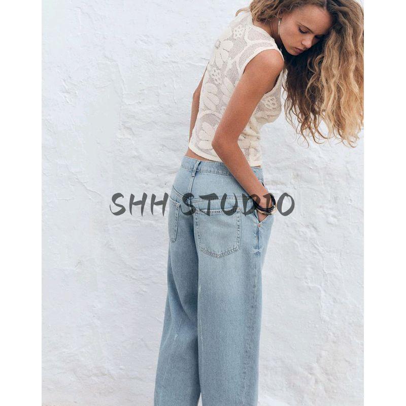 Spring and Summer New Women's Clothing Minimalist Flower Print Texture Round Neck Sleeveless Knitwear Tops 0234003