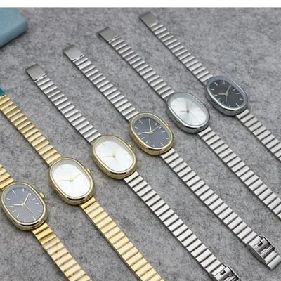 Fashion Women's Quartz Watch, Elliptical Steel Band Bracelet with Ins Style, High-end Sense