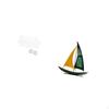 Iron Sailboat Sculpture Tabletop Ornament Feng Shui Decor Collection Decorative Figurine for Table