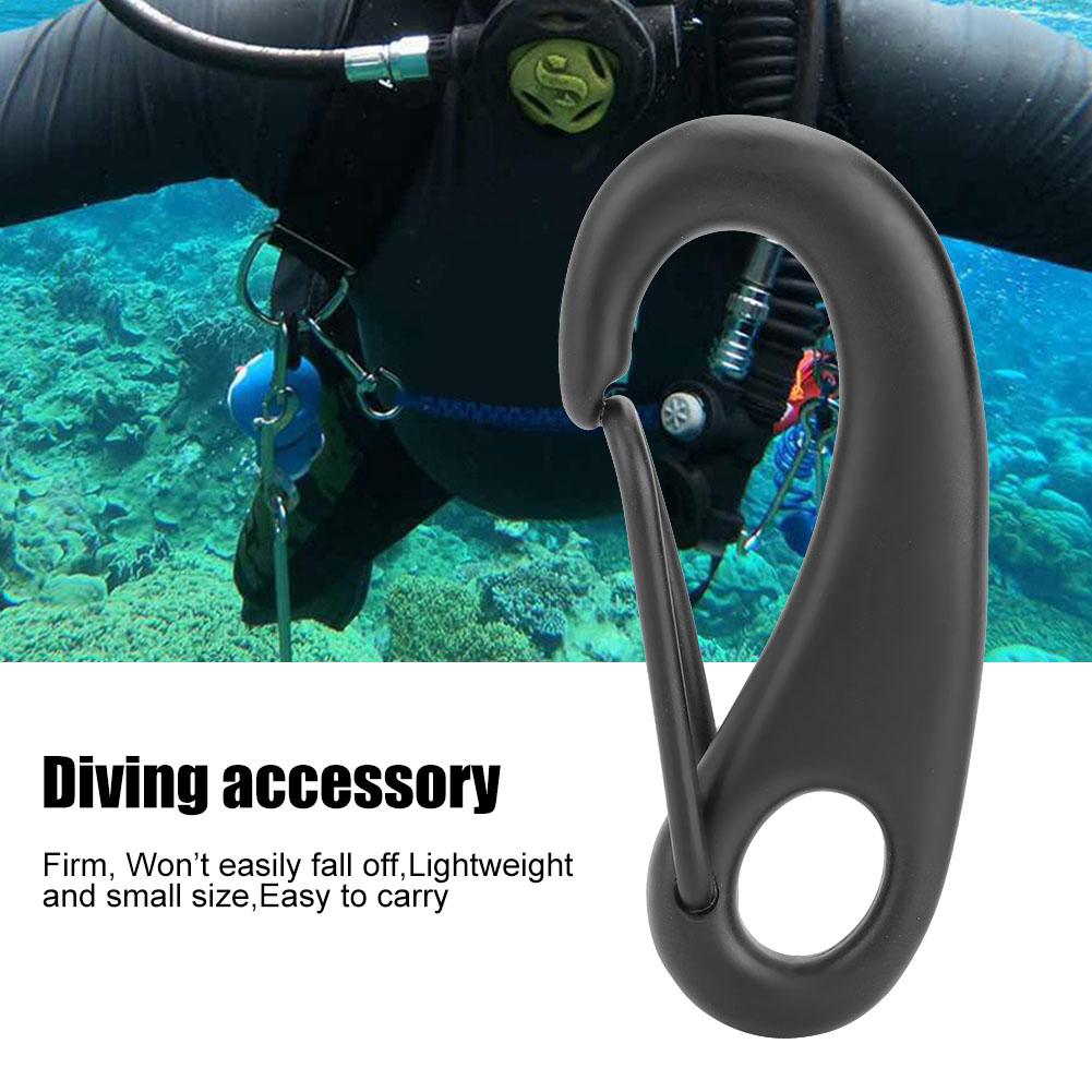 316 Stainless Steel Snap Hook Clip Bolt Kit Scuba Diving Accessory (70MM, Black)
