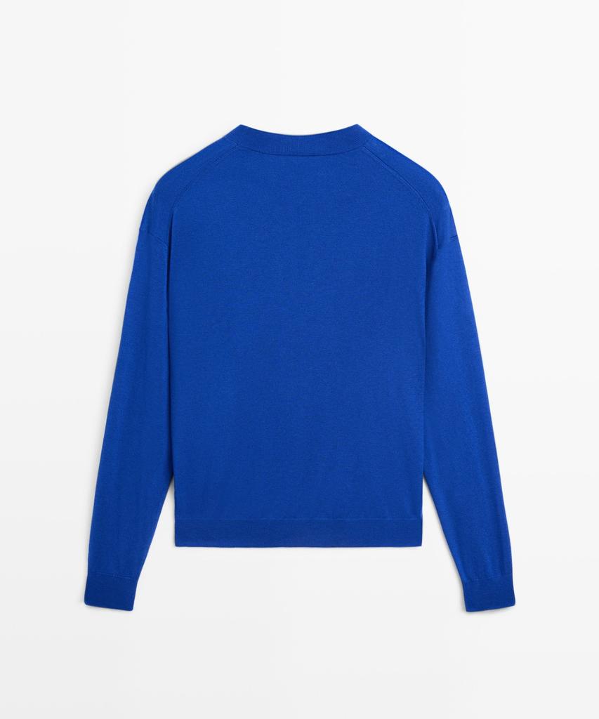 Masimodutti Wool Blend Fine Knit Sweater