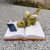 Mini Dragon Figurine Fantasy Dragon On Book Reading Statue for Fairy Garden Terrarium Bookshelf Desk Decor