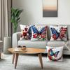 Independence Day Flowers Pillowcase Printed Polyester 45X45Cm Throw Pillowcover Decorative Sofa Cushion Pillowslip Home Decor
