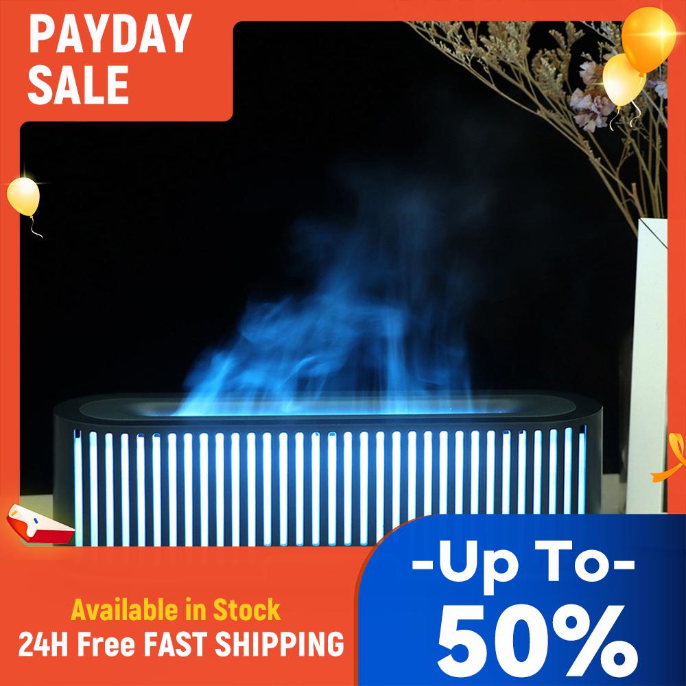 

Flame Aroma Air Humidifier Rechargeable Ultrasonic Mist Humidifier Hollowed Atomizing Diffuser for Bedroom Home Office Yoga China Mainland
