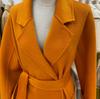 Max Family Style 2023 Women's Extra Long Wool Coat in New Water Ripple Design