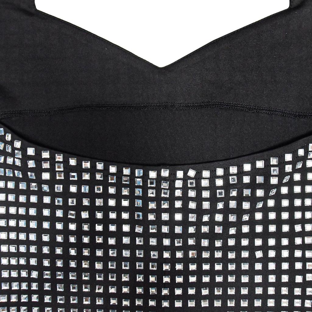 C7179 European & American Fashion Sexy Halter Rhinestone Bodycon Pencil Dress for Women
