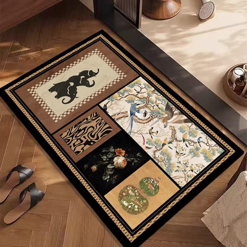 Bathroom floor mat, water-absorbing non-slip foot mat at the door of the bathroom, household soft diatom mud quick-drying carpet