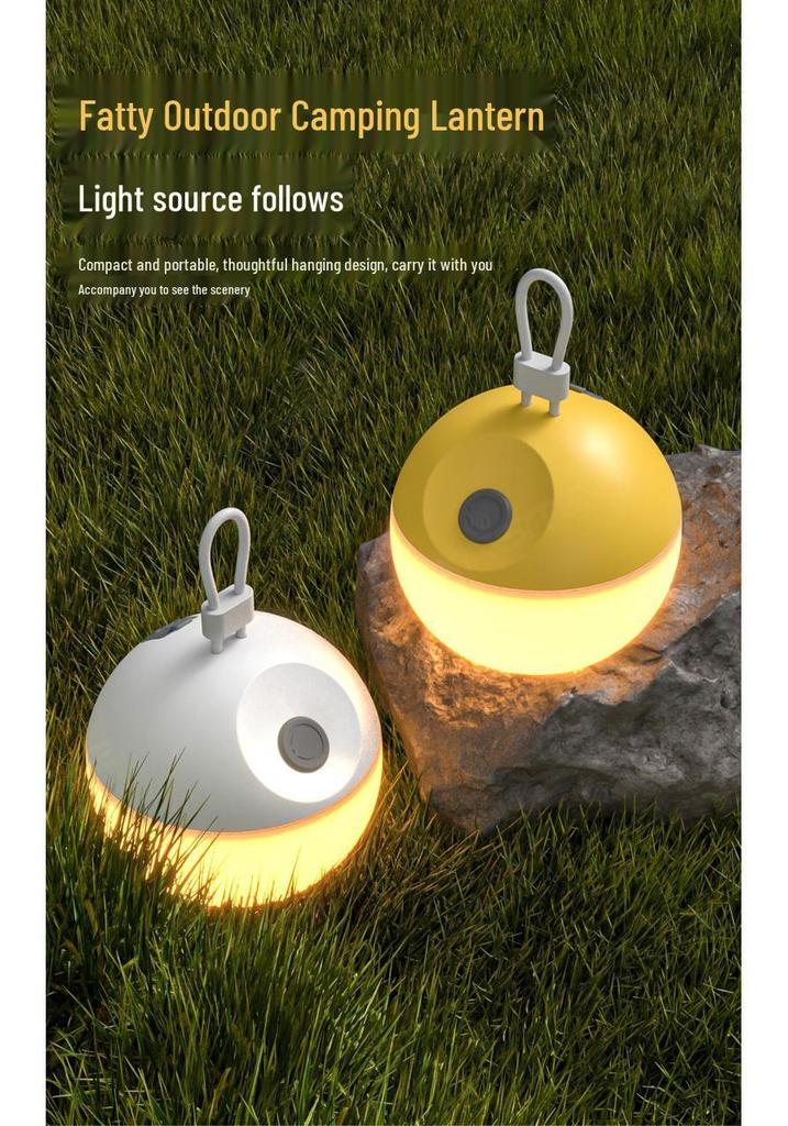 Portable Silicone Rechargeable Camping Light Strip with White & Yellow Ambiance and Long Battery Life