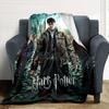 1pc Harry Potter Flannel Blanket Soft Warm Throw for Home, Office, Travel, All-Season Cozy Bedding GiftL1286