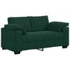 3 Piece Sofa Set with Cushions Dark Green Velvet