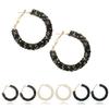 Rhinestone Large Circle Design Women Girls Earrings Ear Studs Plating Alloy Earrings Jewerly Gifts