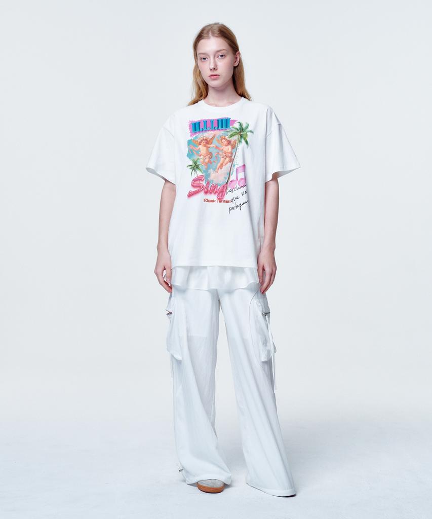 2113 STUDIO Loose Fit T-Shirt Angel Palm Tree