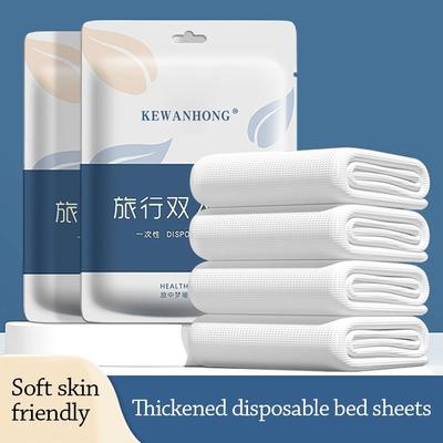 3 / 4-Piece Disposable Bed Sheet Non-Woven Dirty Proof Sleeping Bag Quilt Cover Thickened Bedding Set Isolation Sheets Travel