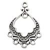 Bohemian Water Drop Heart Double Hole Ethnic Earrings Alloy Jewelry