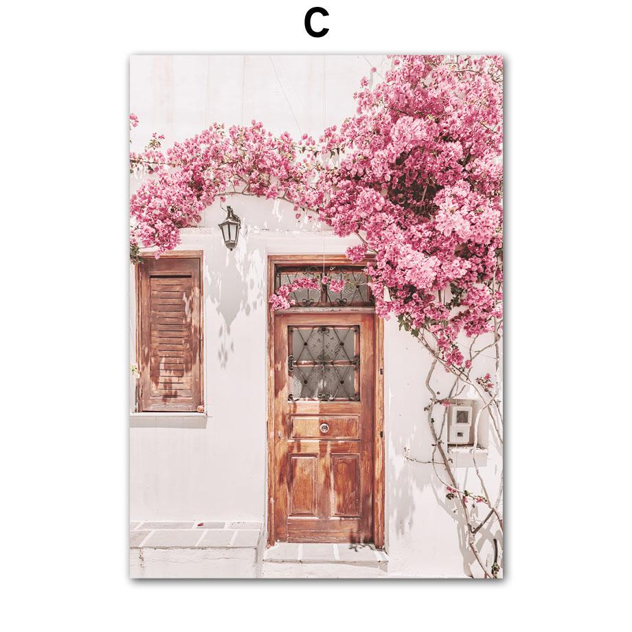 Easter Spring Pink Sakura Farmhouse Fresh Flower Romantic Posters Canvas Painting Wall Art Pictures For Living Room Home Decor