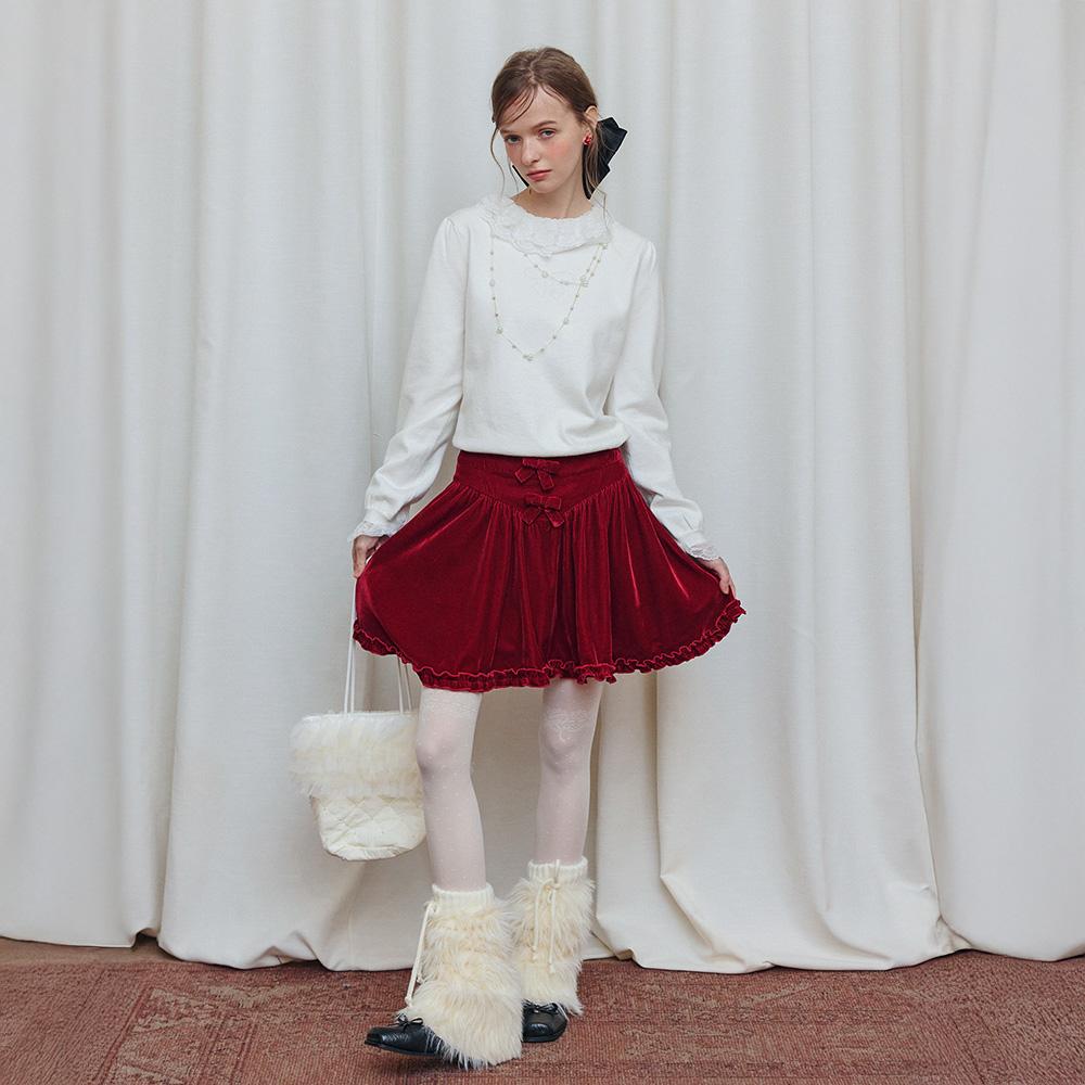 CEST MOIDEW Cest_Butterfly Lace Frill Knit Top