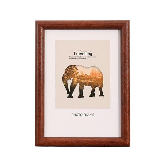 Photo Frame Rectangular Picture Frame for Wall Mounting or Tabletop Display Standing Desktop Wood Photo Frame with Clear Cover
