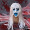 Ghost Female Latex Cosplay Mask With White Hair For Haunted Decorations House