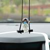 Swing Astronaut Shaped Car Pendant Cartoon Car Rear View Mirrors Hanging Ornaments Resin Interior Decoration