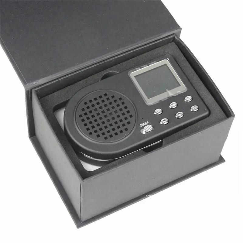 Venkovní hlasitý reproduktor 20W 123dB s 110 zvuky ptáků, MP3 přehrávač, LED displej, Zvukový volič, Volitelný dálkový ovladač