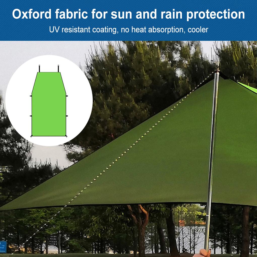 Car Side Awning Portable Foldable Height Adjustable Metal Rod Windproof Sunproof Automotive Tent Camping Sunshade Canopy