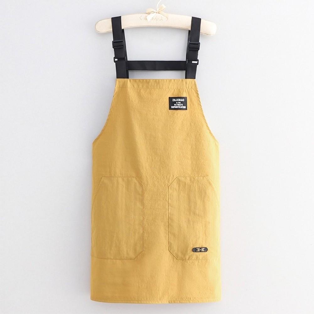 Polyester Cleaning Apron 2 Pockets Work Clothes New Cafe Shop Overalls Kitchen Supplies