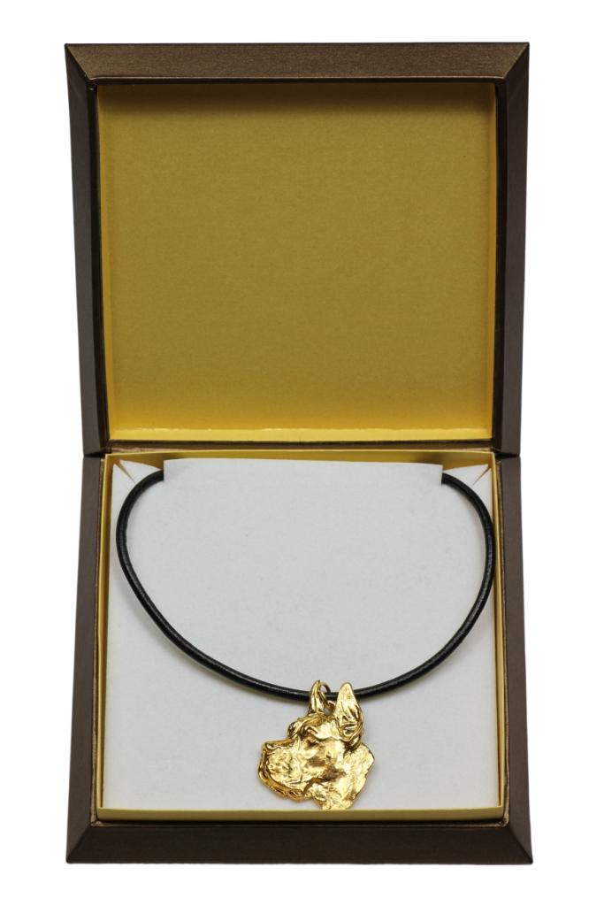 

Great Dane I - Dog necklace in gift box, gold-plated pendant for dog fan, striking jewellery by Art-Dog