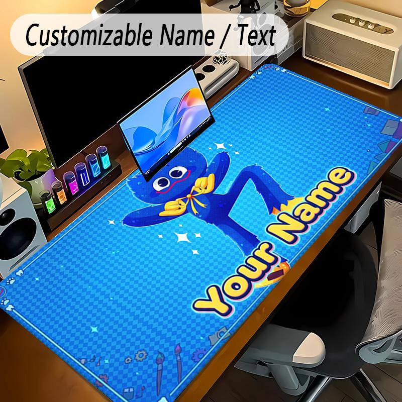 Large Mouse PadPoppy Playtime Custom Name Text Personalized Desk Mat Non Slip Gaming Pad