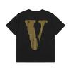 VLONE Summer Men's and Women's Back Print Monogram Big V Short Sleeve T-shirt Loose Fit