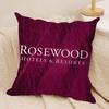 Classic RRosewood Brand HHotel Cushion Cover Short plush Doublesided Print Square Throw Pillow Covers Sofa Home Cushion Decor