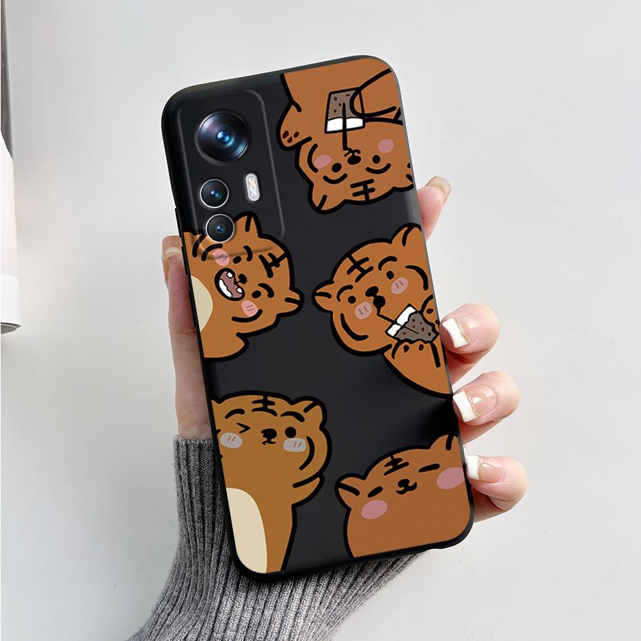 For Xiaomi Mi 12T 12 T Pro Case Cute Panda Liquid Silicone Phone Cases For Xiaomi Mi 12T 12 Mi12 T 12X Lite Pro Soft Cover Case
