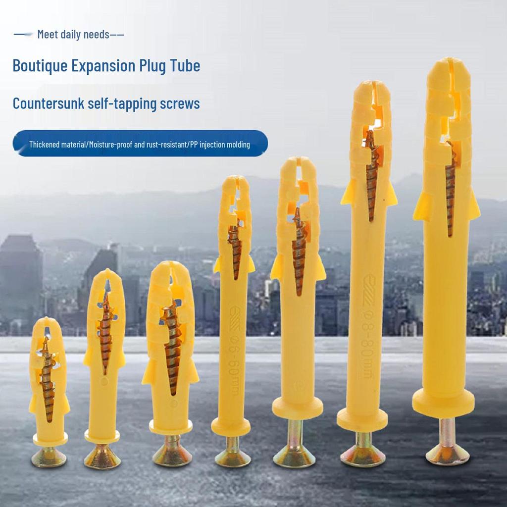 M6 Plastic Expansion Tubes & Wall Plugs for Self-Tapping Screws (6mm & 8mm)