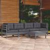 Day and Night - Day and Night Garden Furniture Set 5 Pieces and Cushions Solid Pine Wood