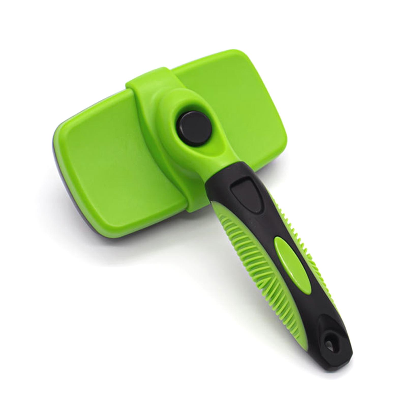 

Самоочищающаяся пуходерка для кошек, антикоррозийная расческа для ухода за питомцами для удаления колтунов зелёный