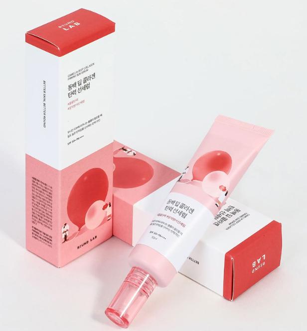 ROUND LAB Collagen Sun Serum SPF50+ – Camellia Firming & Hydrating (50ml)