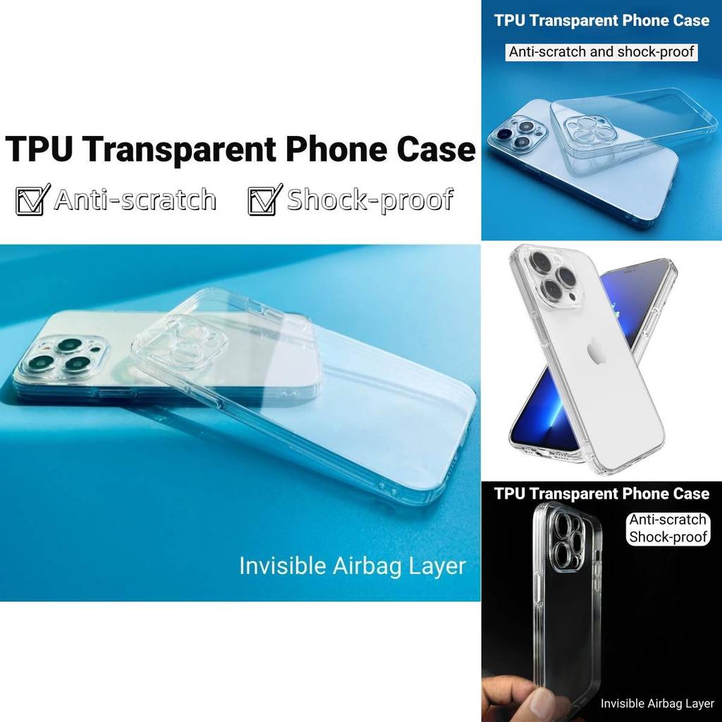 New 15 Apple Phone Case Transparent Tpu Material All-around Protection