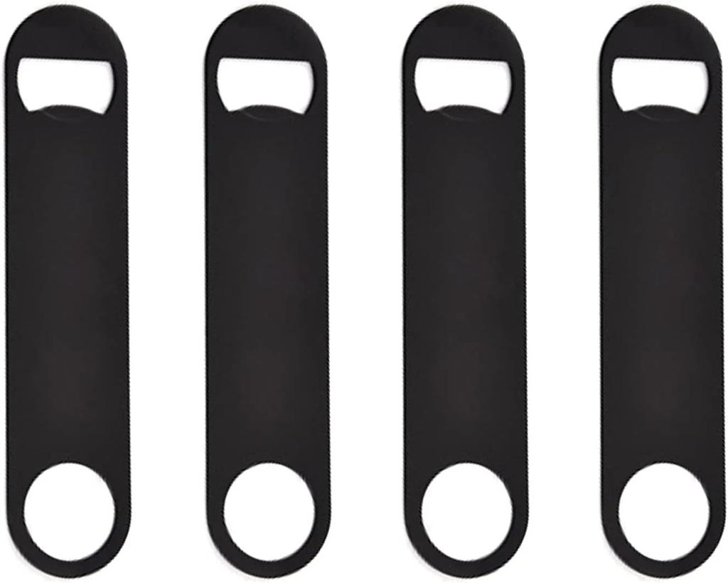4PCS Beer Bottle Openers Metal Flat Bottle Opener Solid and Durable Beer Openers for Party Kitchen Bar Restaurant