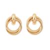 2024 Trendy Geometric Gold Hoop Earrings: Exaggerated Retro Style for Women