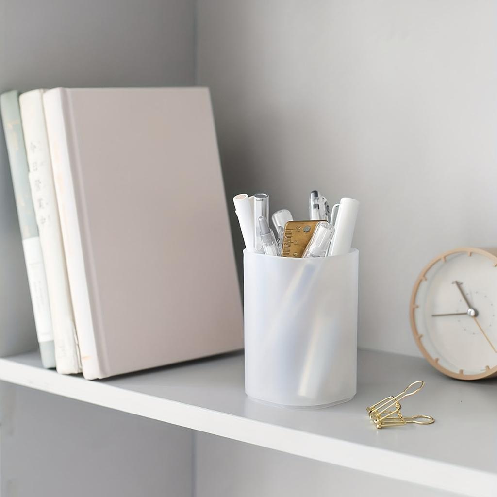 1pc-Simple Frosted Pen Holder Storage Multifunctional Office Storage Holder Student Stationery Pen Holder